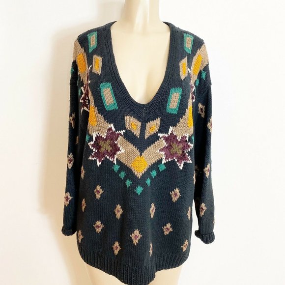 Vintage Sweater Compagnie Intl Express sz large - Picture 4 of 8